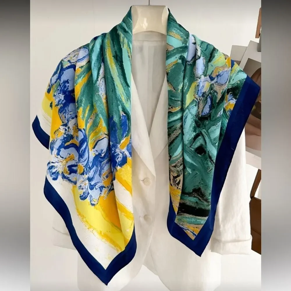 Vibrant Abstract Print Scarf N1391